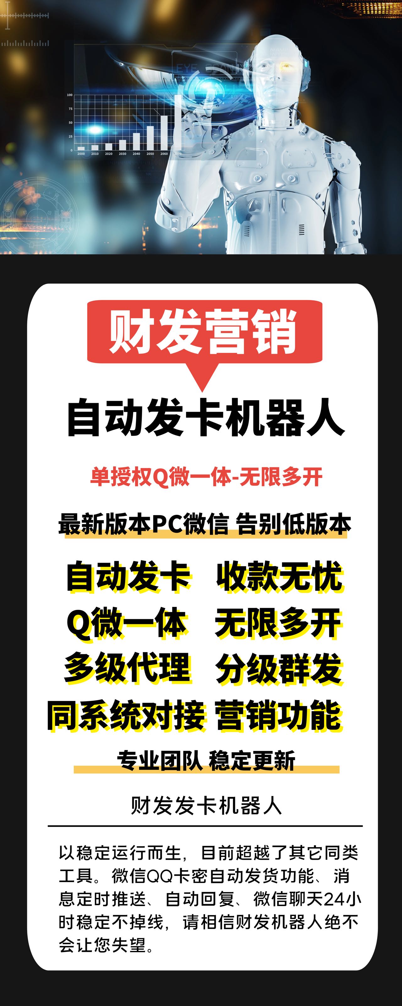 财发发卡机器人官网-卡密激活码购买以及下载-天卡月卡季卡年卡授权-不退换
